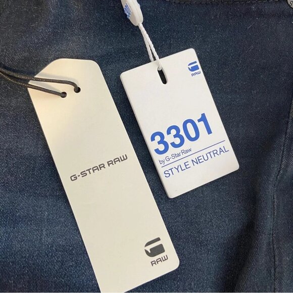 NWT G-Star 3301 Contour Skinny Glaze Dark Size 27 - Picture 10 of 12